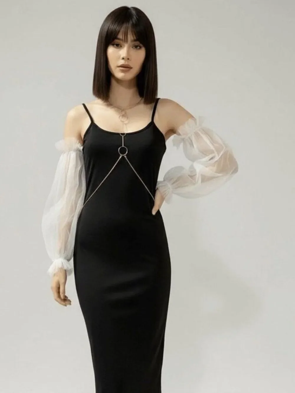 White Long Tulle Puffy Arm Covers Sleeves OSFM - NWT